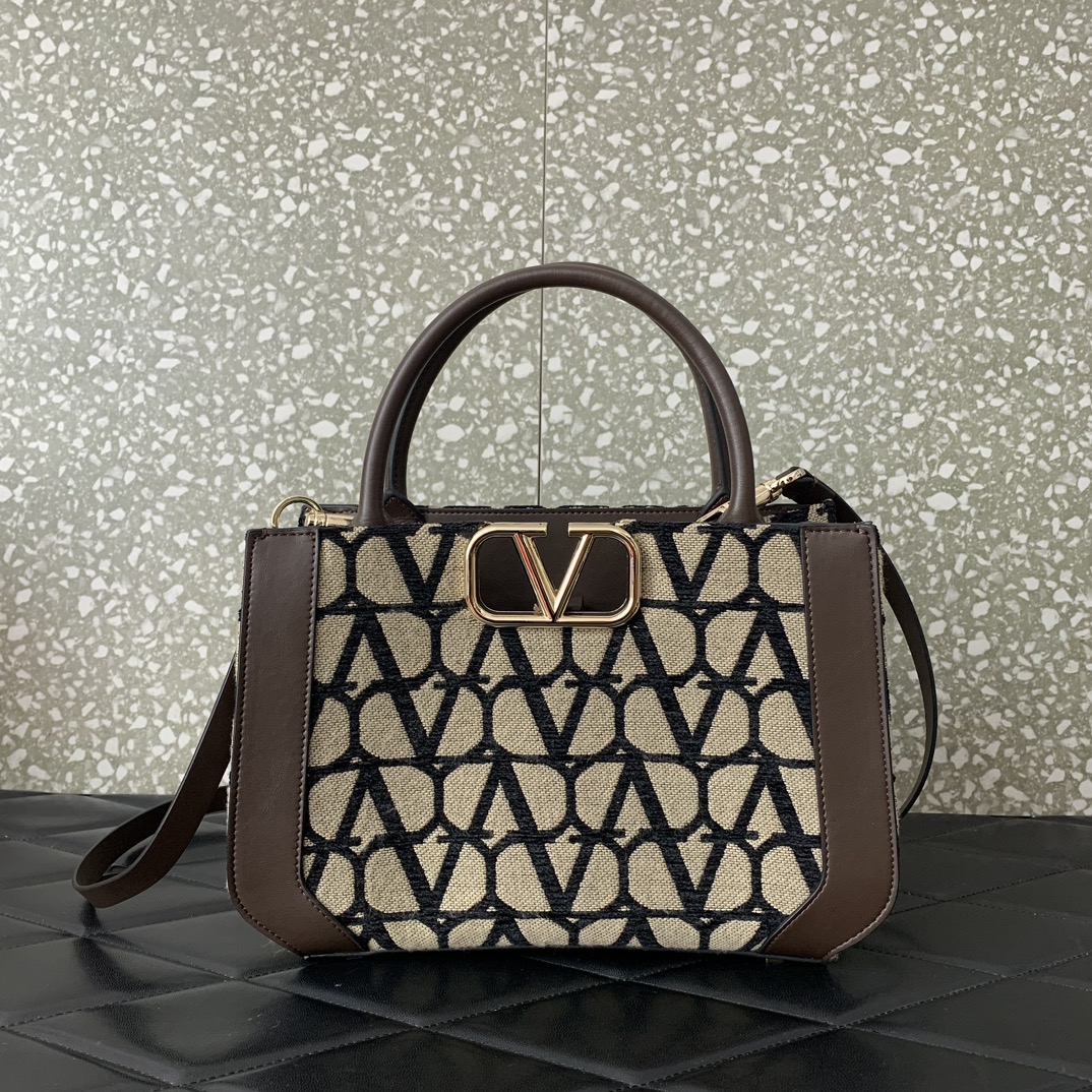 Valentino Garavani VLogo Signature Handbag in Toile Iconographe